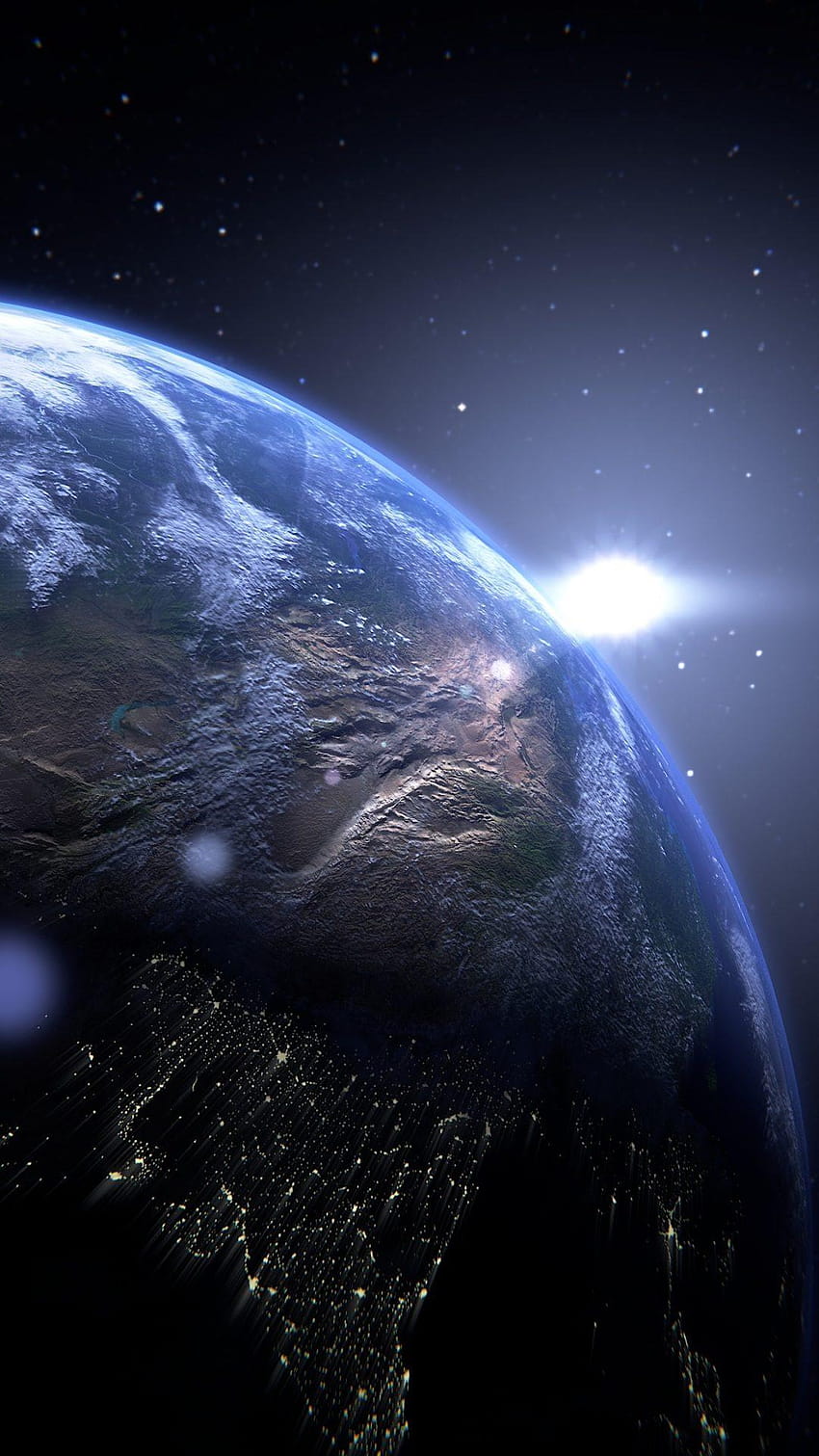 Planet Erde U, Erdansicht Android 10 HD-Handy-Hintergrundbild