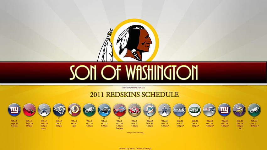 redskins schedule