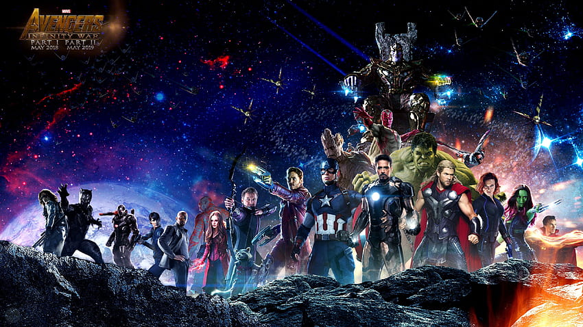 Pembalas: Perang Infinity, Kapten Amerika, Manusia Besi, Thor, perang tak terhingga kapten amerika Wallpaper HD