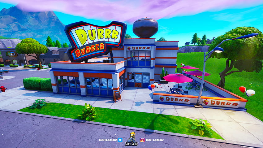 Il locale Durrr Burger in Retail Row ha un nuovo piano: r/FortNiteBR Sfondo HD
