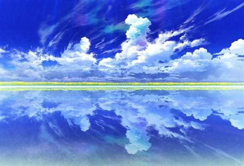 Anime Blue Sky Clouds, sky blue spring anime HD wallpaper | Pxfuel