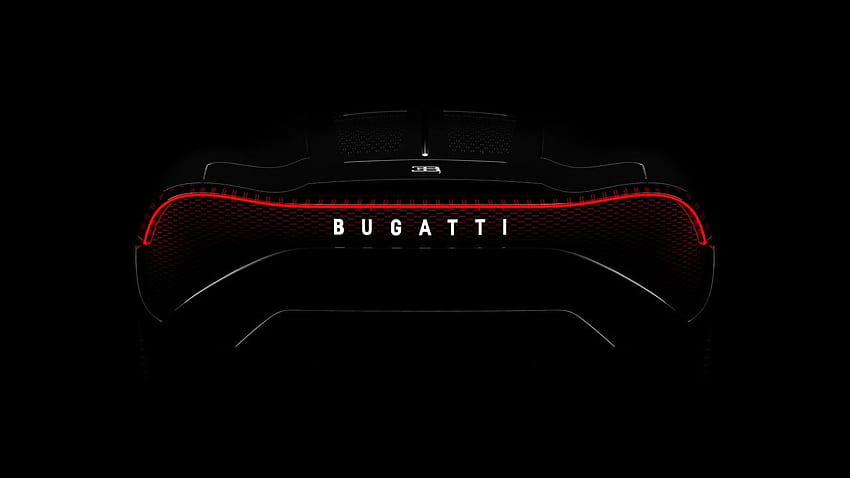 BUGATTI 2019 La Voiture Noire auto Vue arrière Noir Fond d'écran HD