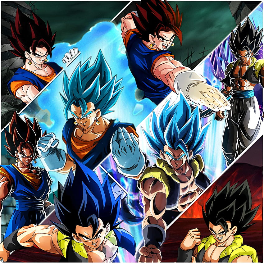with all the arts of LR Vegito and LR Gogeta because all their arts are amazing on their own : DBZDokkanBattle, vegito and gogeta HD phone wallpaper