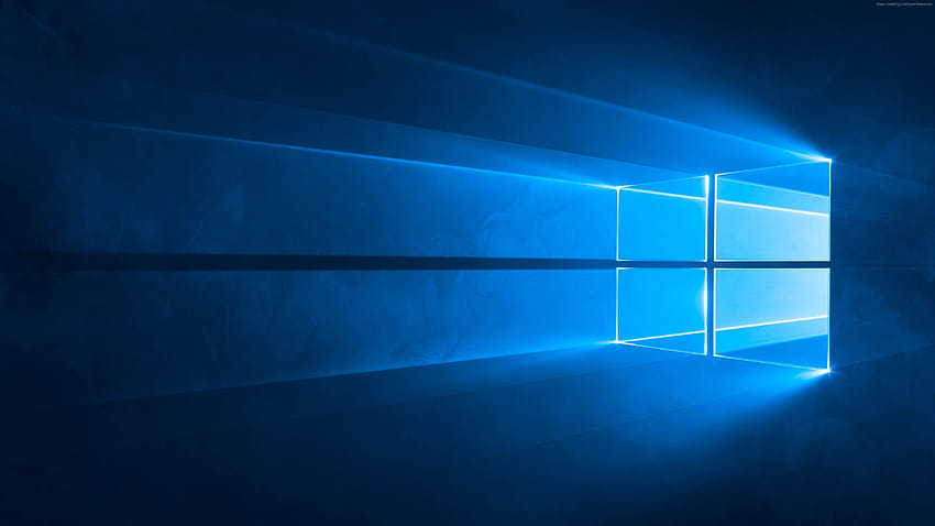 Windows 10, Microsoft, blue, OS, microsoft windows background HD wallpaper