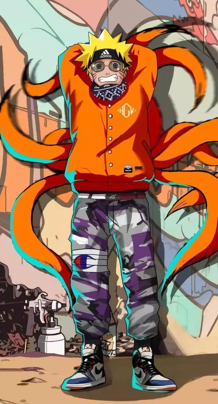 Gangster Schwarzer Naruto HD-Handy-Hintergrundbild