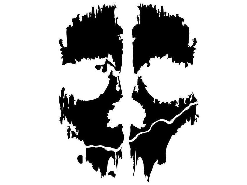 Compre NI192 Call of Duty Ghosts Mask Decal Sticker, Black, call of duty ghost mask papel de parede HD