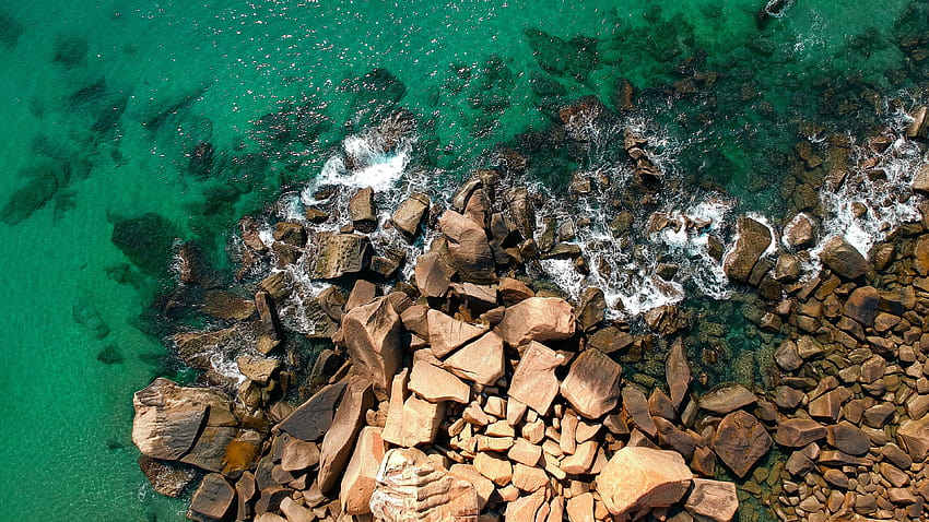Sea, rocks, coast, drone shot, nature , 3840x2160, U 16:9, , drone shots HD  wallpaper | Pxfuel