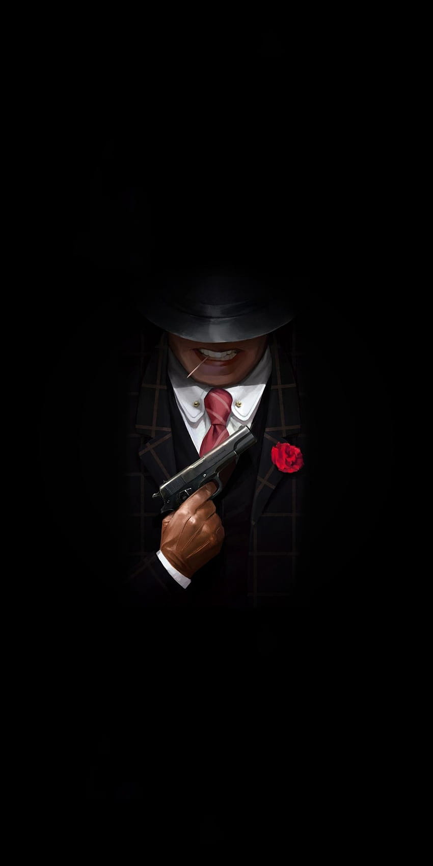 1080x2160 Gangster mit Waffe, minimal, Gangster-Android HD-Handy-Hintergrundbild