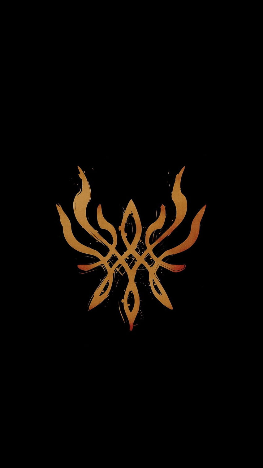Crest of Flames, emblème du feu trois maisons mobile Fond d'écran de téléphone HD