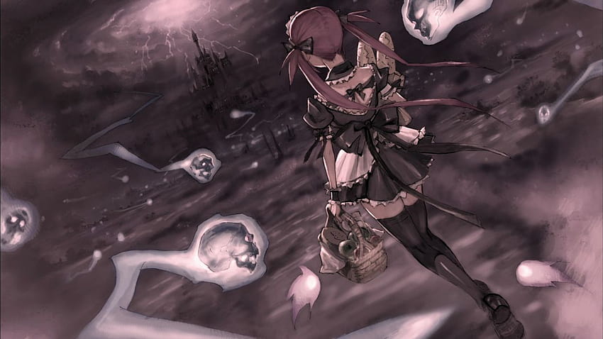 Queen&Blade Anime girl skull HD wallpaper