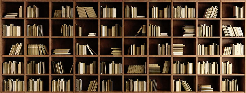 Bookshelf Group, bookcase HD wallpaper