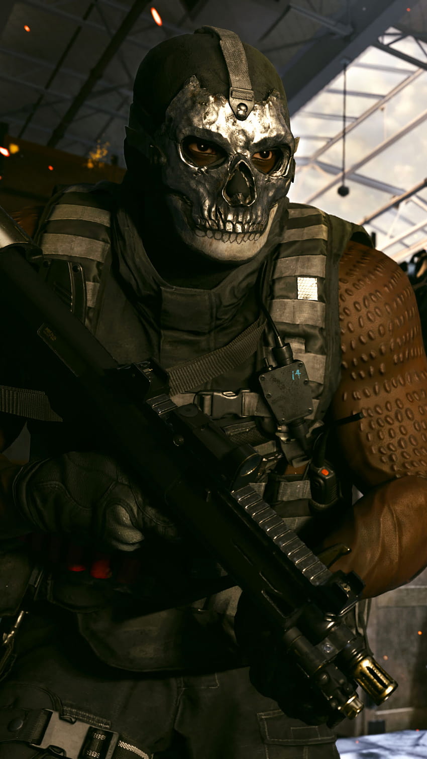 Call Of Duty Modern Warfare Streitkolben, Call of Duty Warzone-Geist HD-Handy-Hintergrundbild