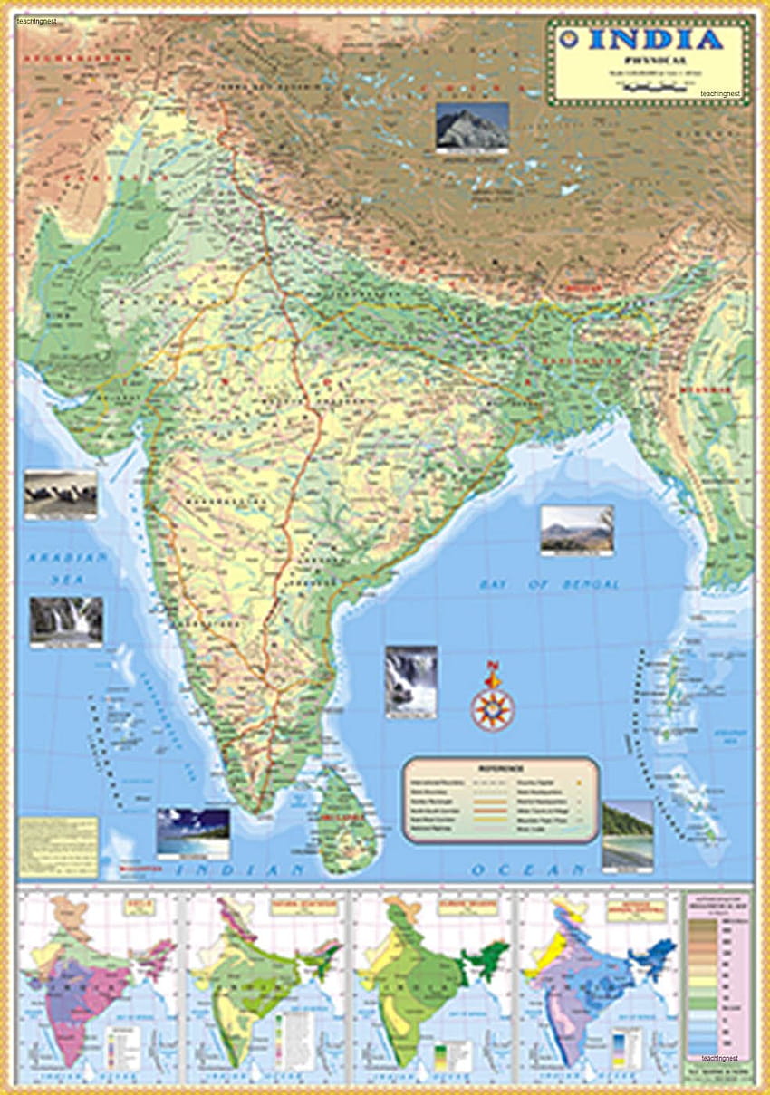 Desktop   Amazon In Buy India Physical Map India Physical Map 