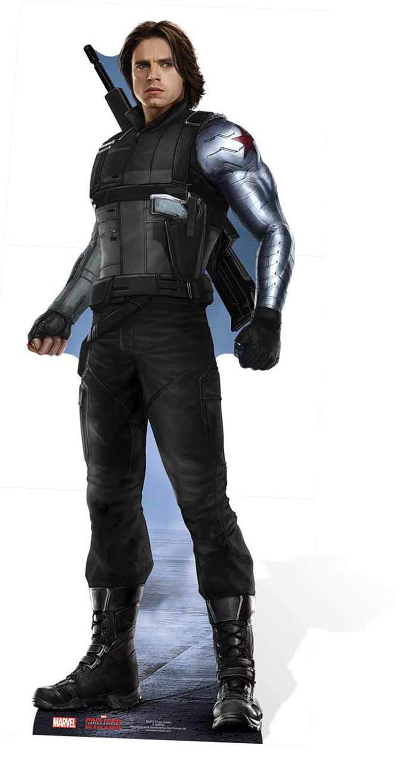 The Winter Soldier Bucky Barnes Marvel Lifesize Cardboard Cutout / Standee / Stand Up, prajurit musim dingin bucky barnes kapten perang saudara amerika wallpaper ponsel HD