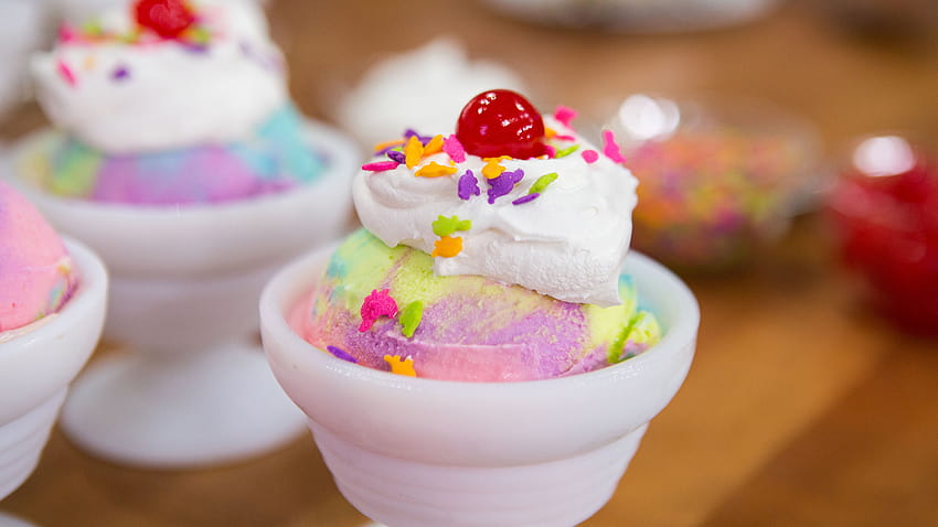 Ice cream sundae hacks: Unicorn sundae, brownie bowls & more, unicorn ice cream HD wallpaper
