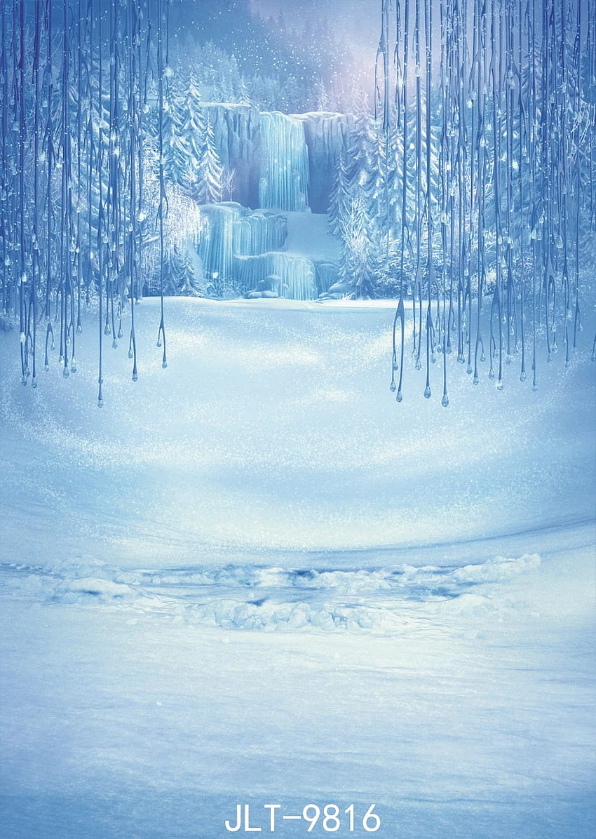 Toile de fond congelée arrière-plans de neige d'hiver arrière-plans de couleur unie pour accessoires de tissu de vinyle de Studio Fond d'écran de téléphone HD