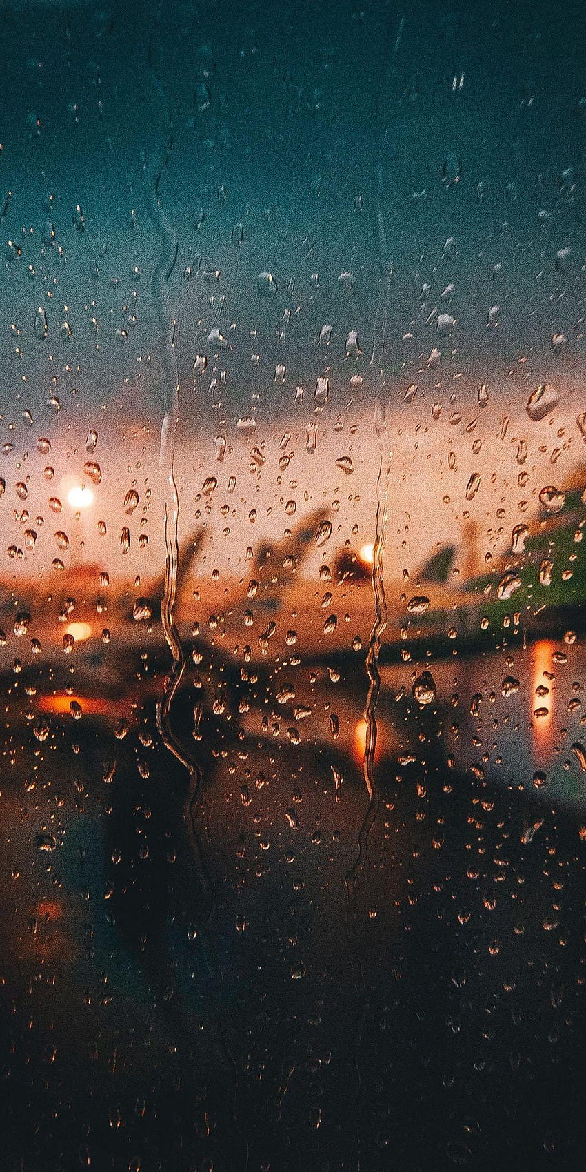 Glass surface, window, airport, sunset, drops, 1080x2160, rainy mobile HD phone wallpaper