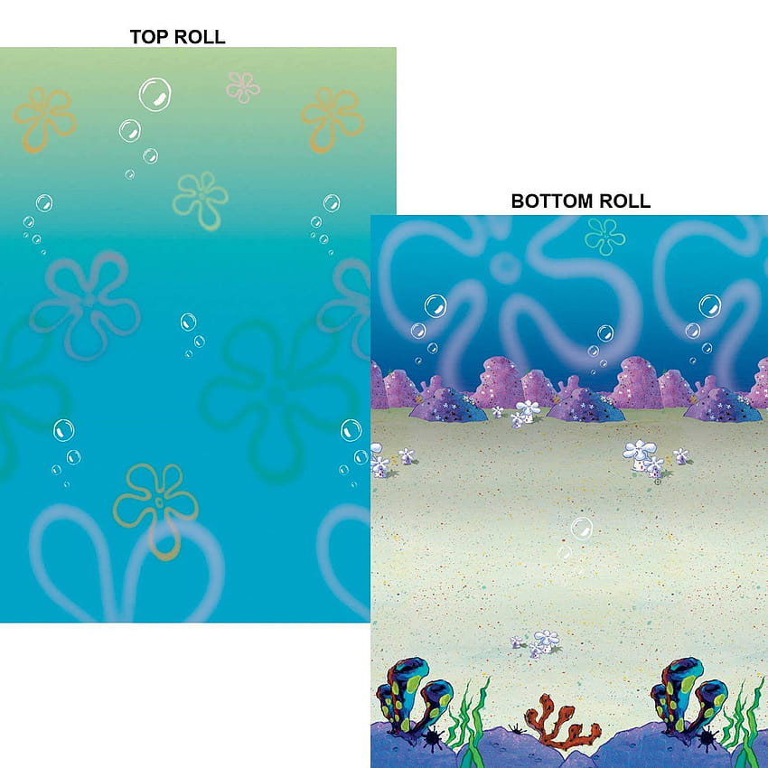 Фонове за аквариум Спонджбоб, небесен фон на цвете Спонджбоб HD тапет за телефон