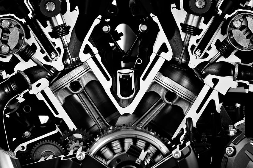 V4-Motor, Honda-Motor im Schnitt HD-Hintergrundbild