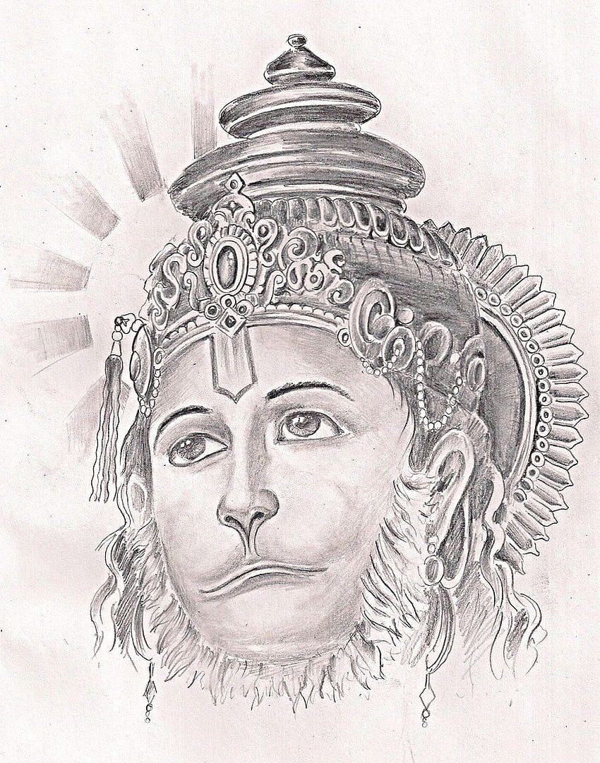 Drawing of Shri Hanuman Bhagwan hanuman sketch HD phone wallpaper  Pxfuel