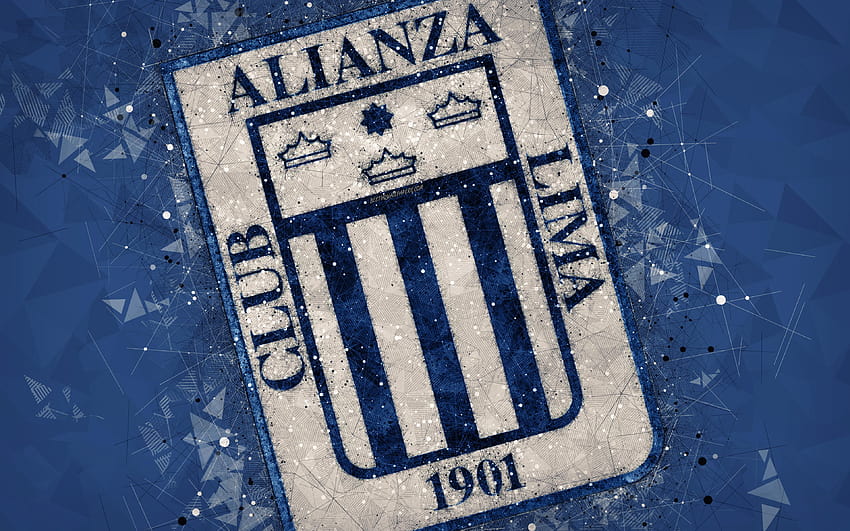 Club Alianza Lima, arte geometrica, logo, lima Perù Sfondo HD