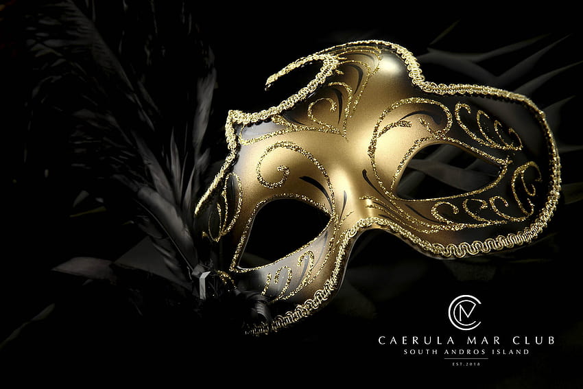 New Year's Eve Black & Gold Masquerade Party HD wallpaper