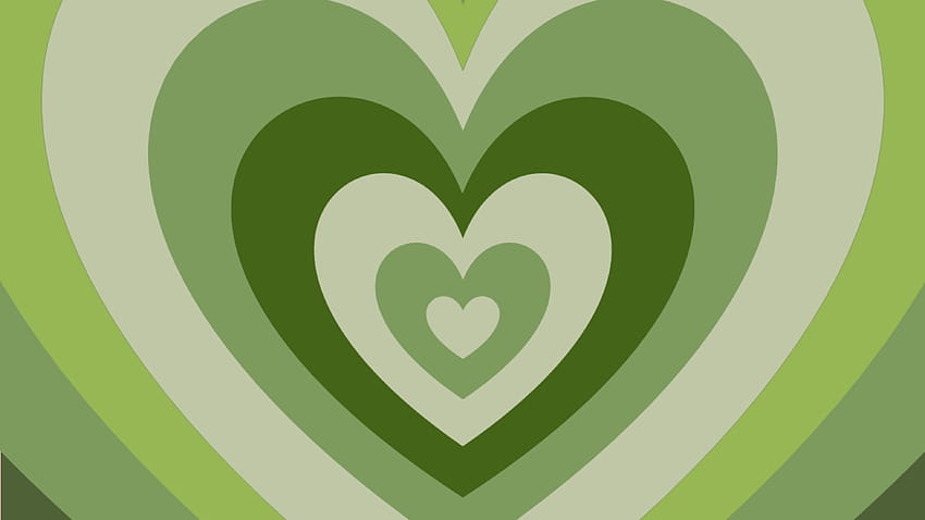 Green Powerpuff Girl Aesthetic posté par Christopher Walker, coeur esthétique vert Fond d'écran HD