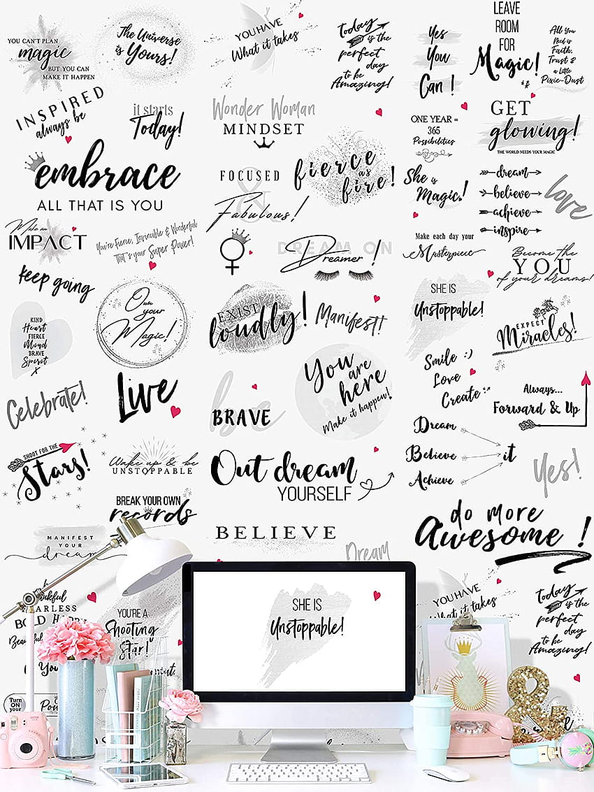 Fitspiration 24/7 Girl Power Motivational Peel and Stick for Women – Removable with Inspirational Quotes and Affirmations – Repositionable Wall Art – Easy to Install for Home Decor. : Amazon.in: Home Improvement HD phone wallpaper