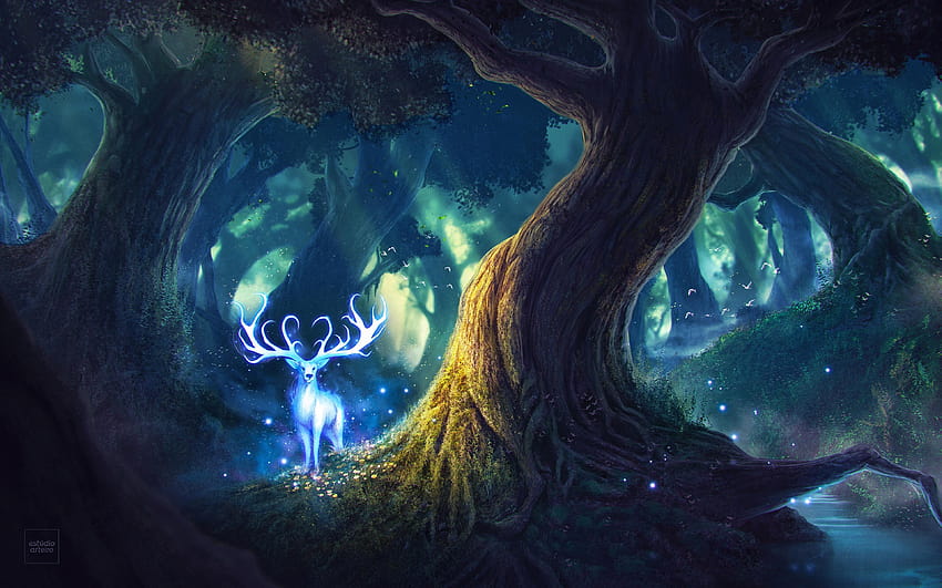 Magic Forest Fantasy Venados, Artistas fondo de pantalla