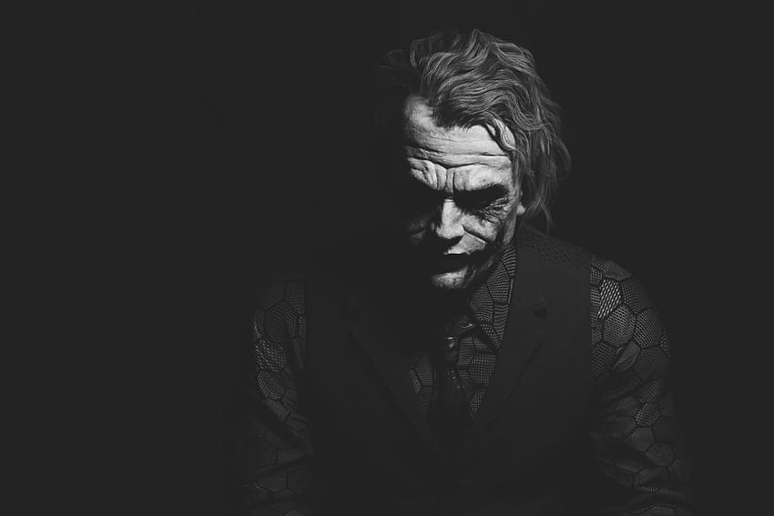 The Joker heath ledger monocromo batman Películas • Para ti Para y móvil fondo de pantalla