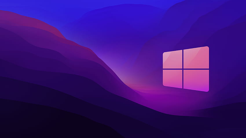 Windows Logosu Minimalist Mavi Mor Arka Planlar Windows HD duvar kağıdı