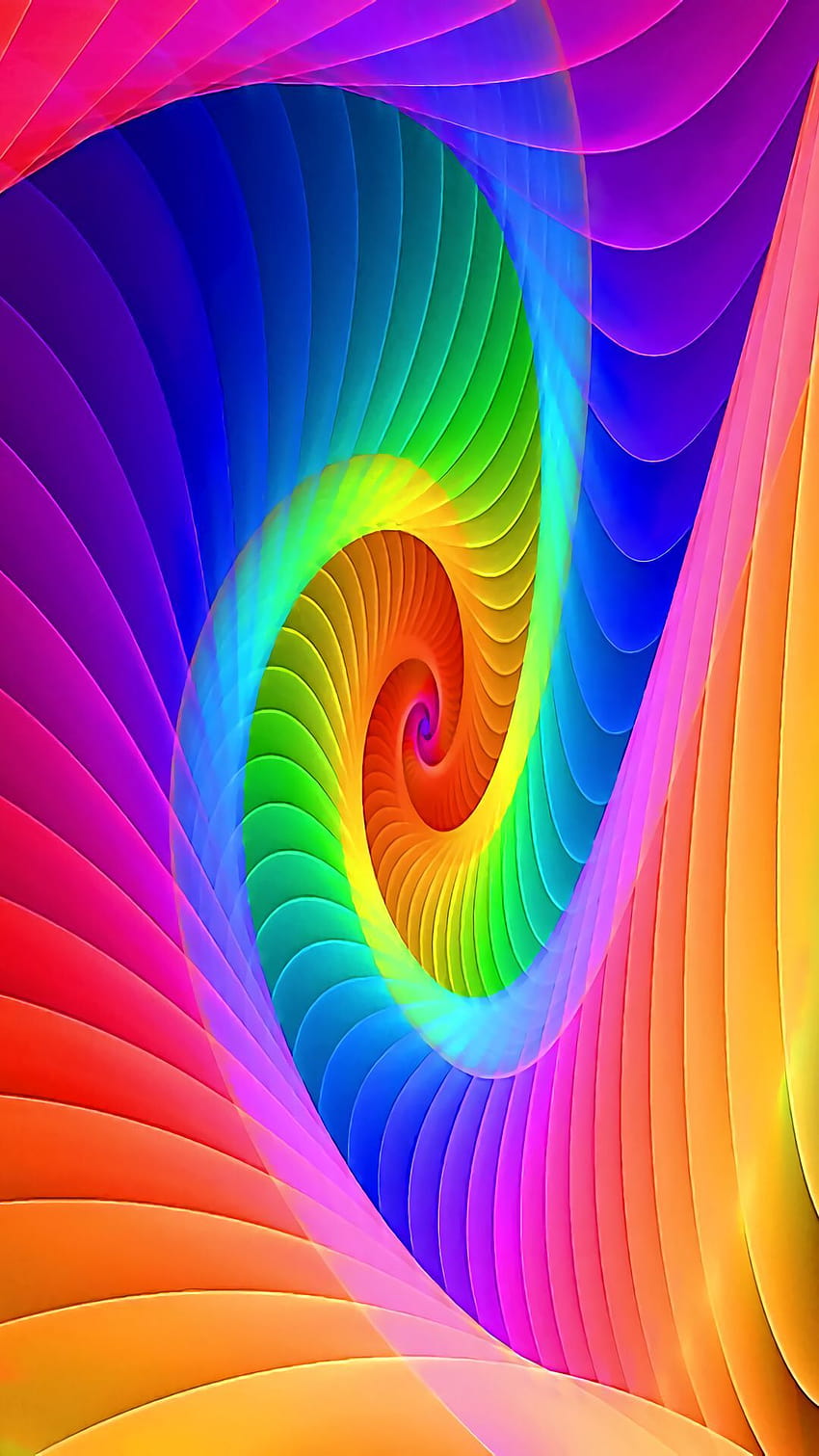 Rainbow Spiral HD phone wallpaper