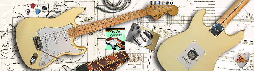 Dual monitor guitar , from GCH Guitar Academy, fender stratocaster guitar HD wallpaper