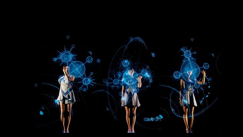 2899919 Frauen asiatische Parfümband Konzerte Hologramm Science-Fiction, Naturwissenschaften HD-Hintergrundbild