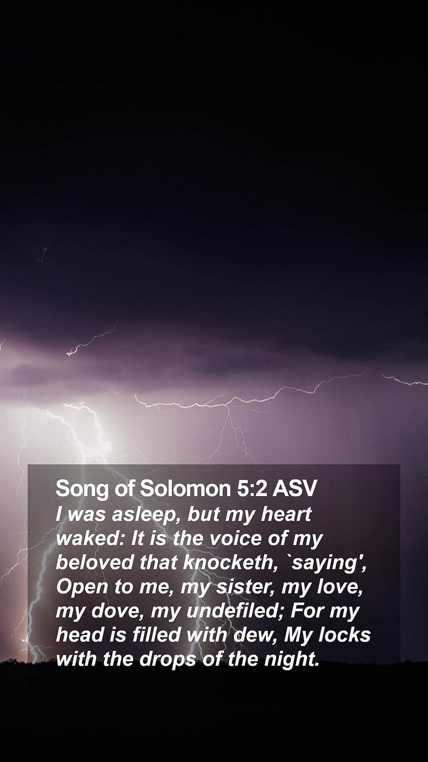 เพลงโซโลมอน 5:2 ASV โทรศัพท์มือถือ หัวของฉัน ใจของฉัน วอลล์เปเปอร์โทรศัพท์ HD