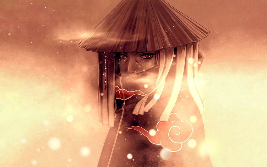 snow Naruto: Shippuden Akatsuki Uchiha Itachi Sharingan cloak anime, naruto shippuden itachi HD wallpaper