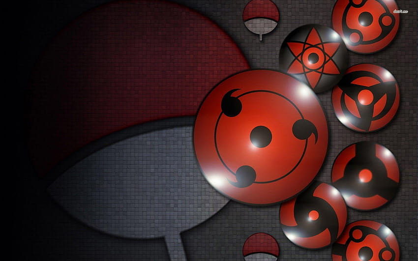 Naruto Shippuuden, Sharingan, Eternal Mangekyou Sharingan, symbols, eternal mangekyo sharingan HD wallpaper