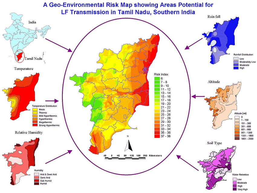 Geographic Environmental Risk Map Tamil Nadu HD wallpaper