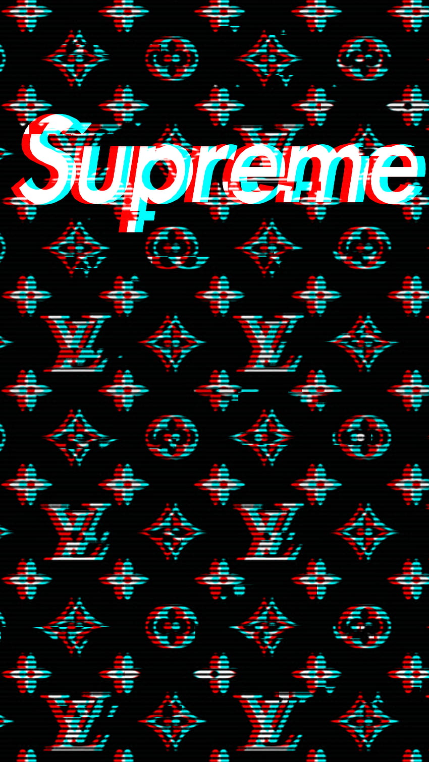 Black Louis Vuitton Supreme, supreme black iphone HD phone wallpaper