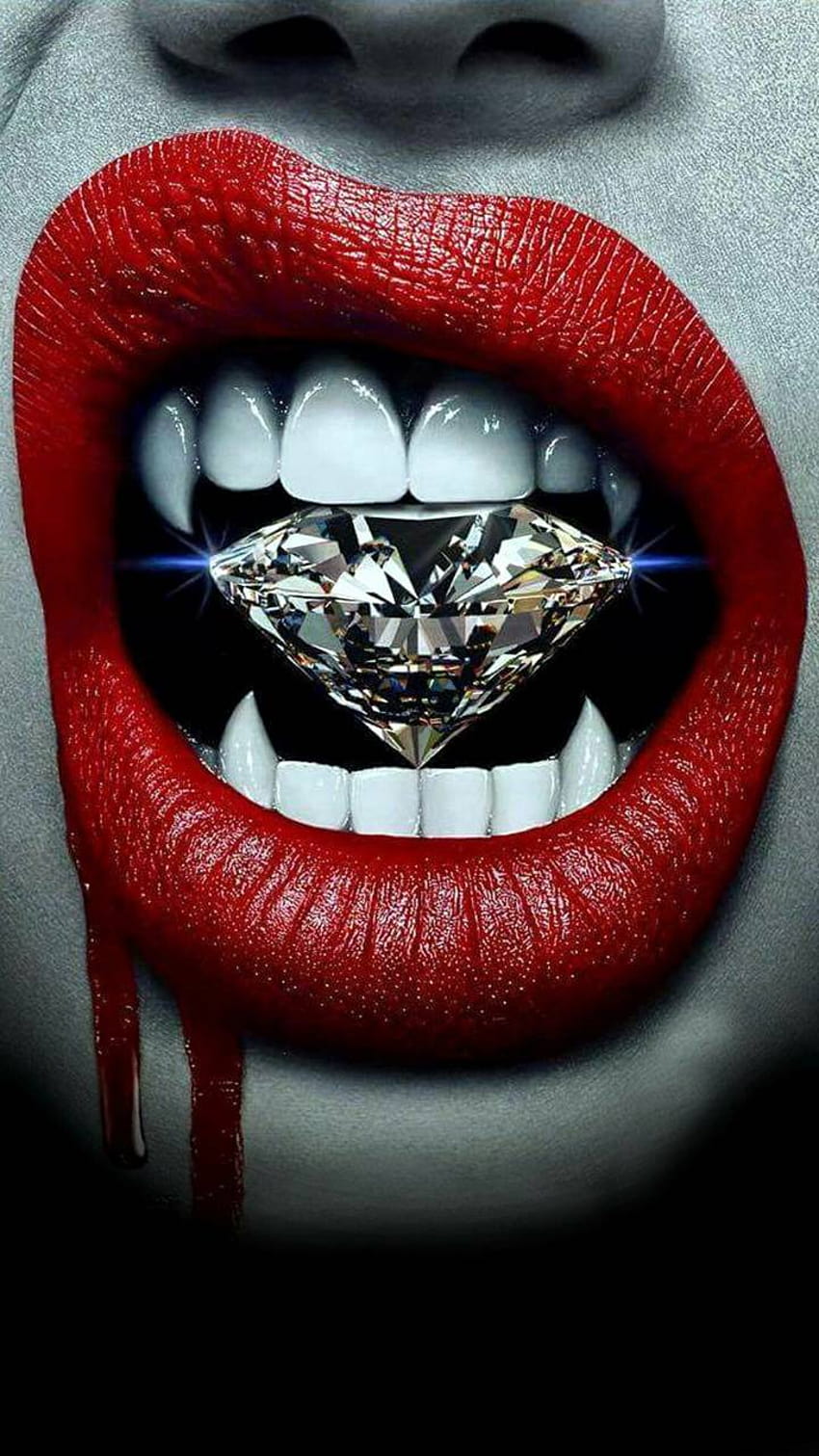 Diamond by georgekev, diamond teeth HD phone wallpaper