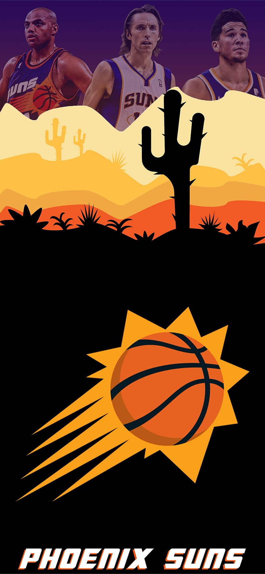 Финикс Сънс, слънчев баскетбол HD тапет за телефон