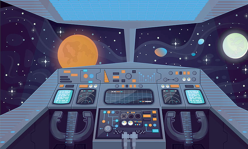Murale de cockpit de vaisseau spatial pour enfants Fond d'écran HD
