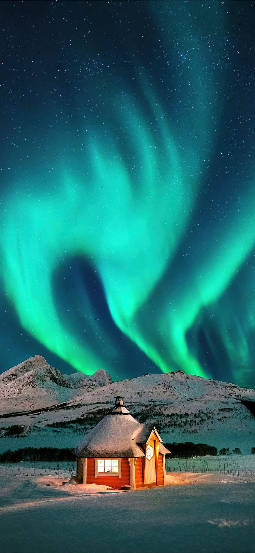 Best Northern Lights iPhone 12, l'aurora boreale Sfondo del telefono HD