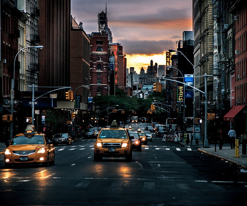 NYC Street, New Yorker Straßen HD-Hintergrundbild