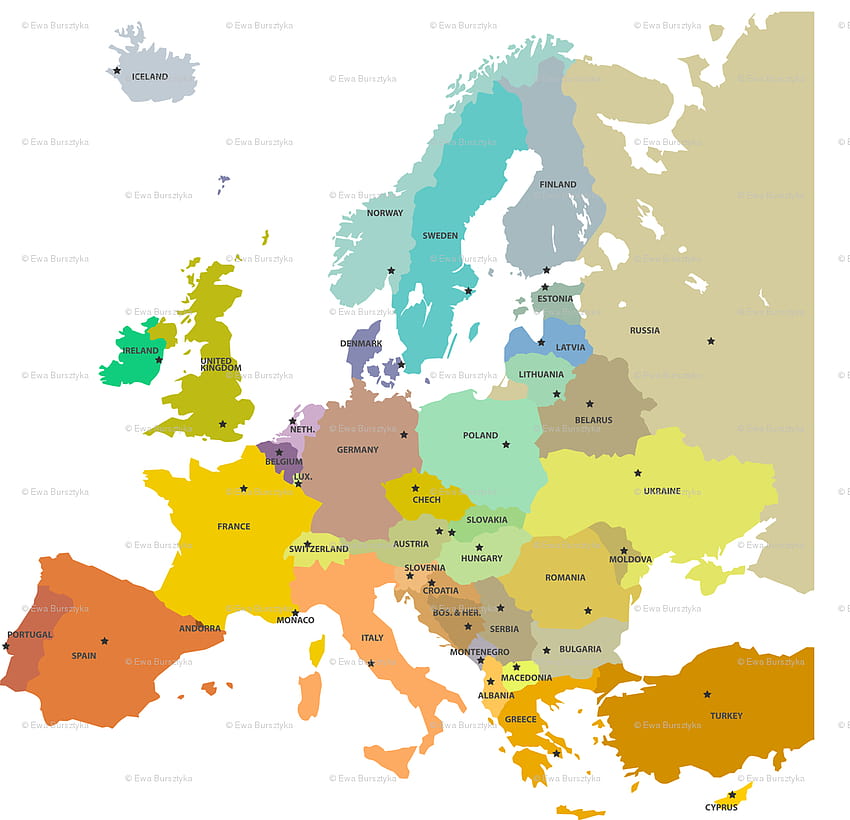 Europakarte HD-Hintergrundbild