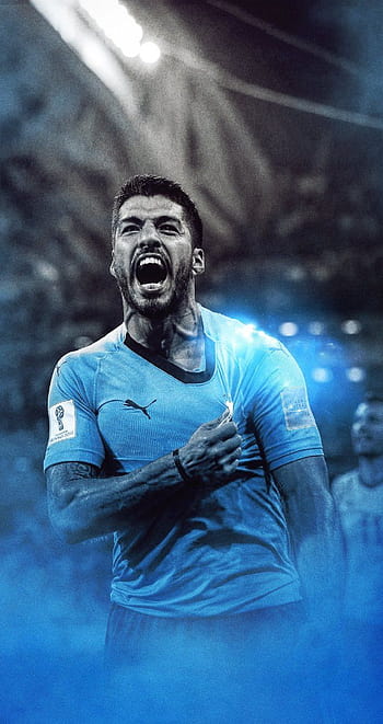 Download Uruguay Luis Suárez Blue Jersey Wallpaper