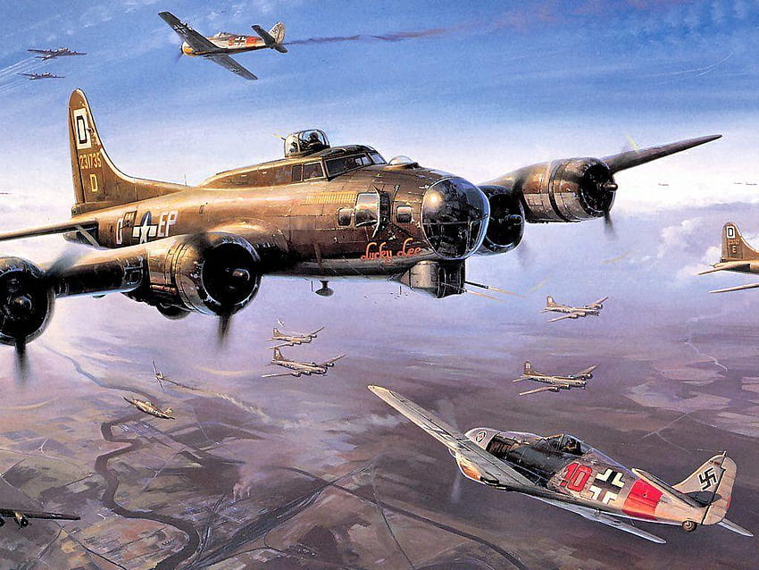 Aviation Kunstdruck, Poster, Gemälde, Kunst, Boeing B 17 Flying Fortress HD-Hintergrundbild