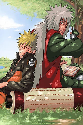 Naruto durmiendo y Jiraiya HD 