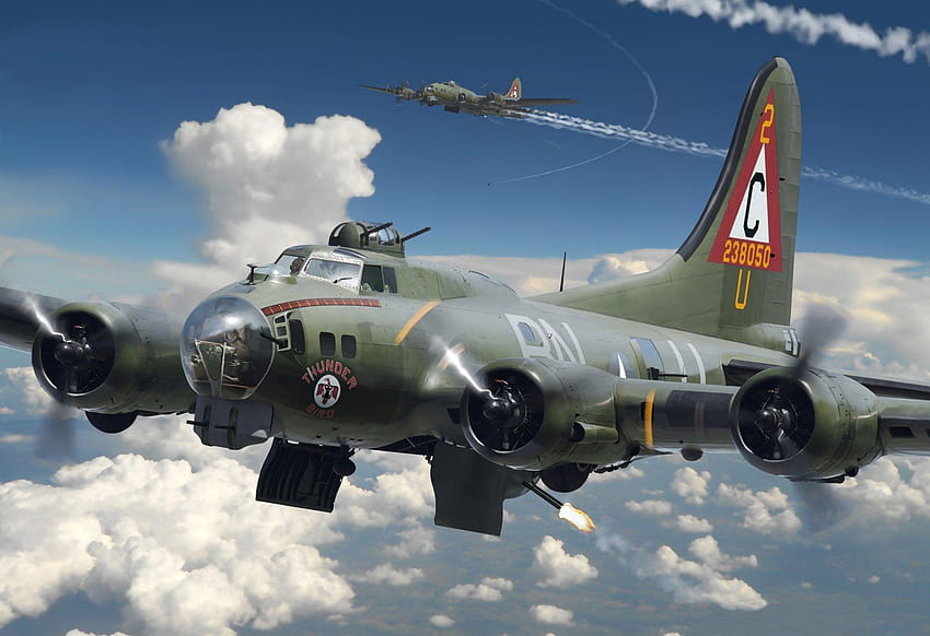 aereo d'arte boeing b, edizione completa equipaggio bombardiere Sfondo HD