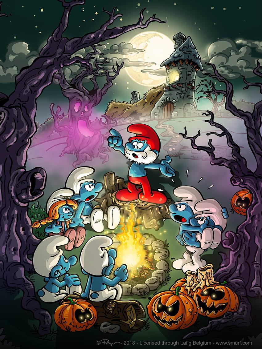 Get your original Smurfs' Village Halloween here!, halloween is here HD phone wallpaper